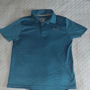 Under Armour Youth Medium Teal Performance Polo Shirt
